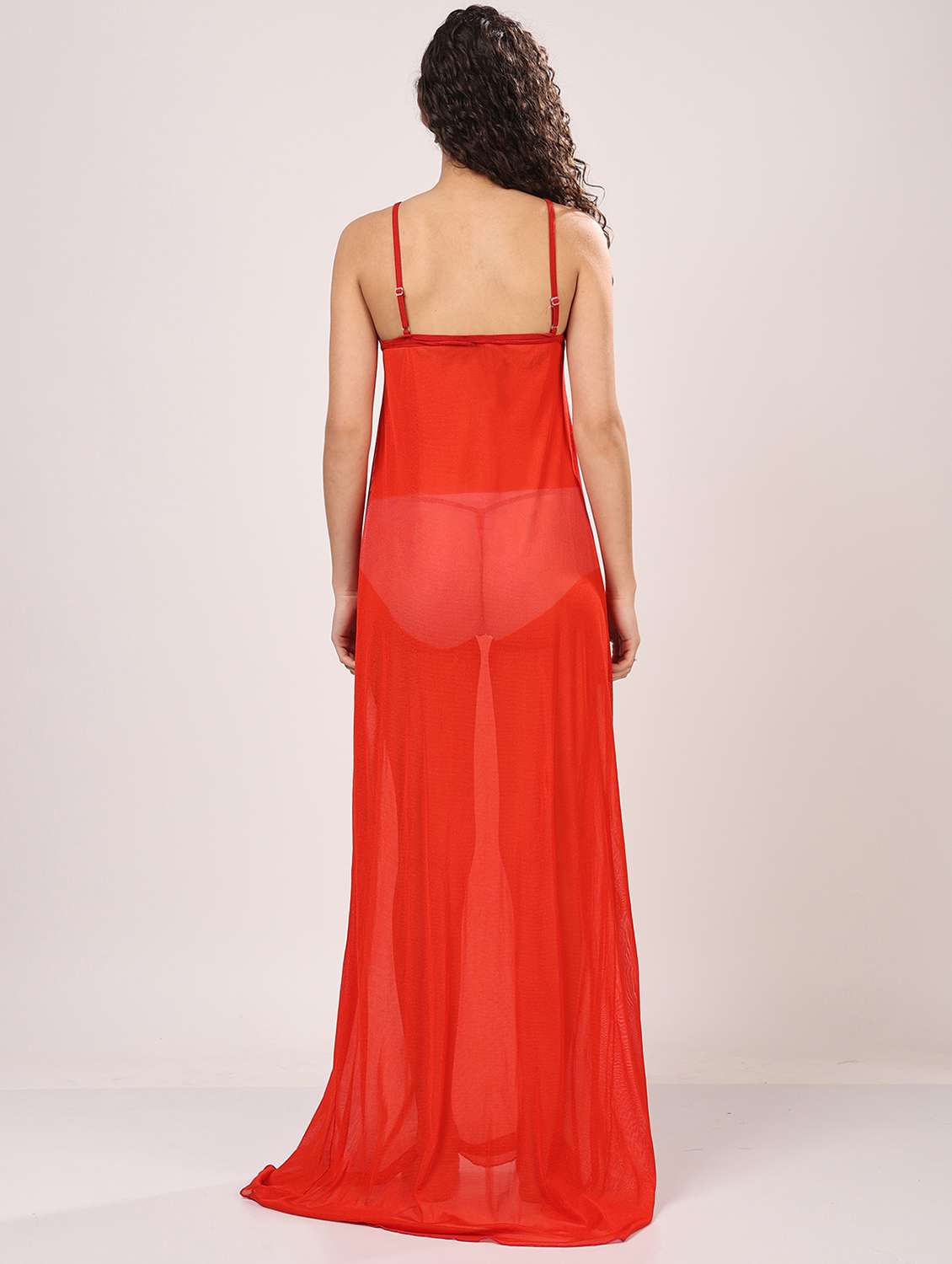 women embellished shoulder strap babydoll set - 21958499 -  Standard Image - 3