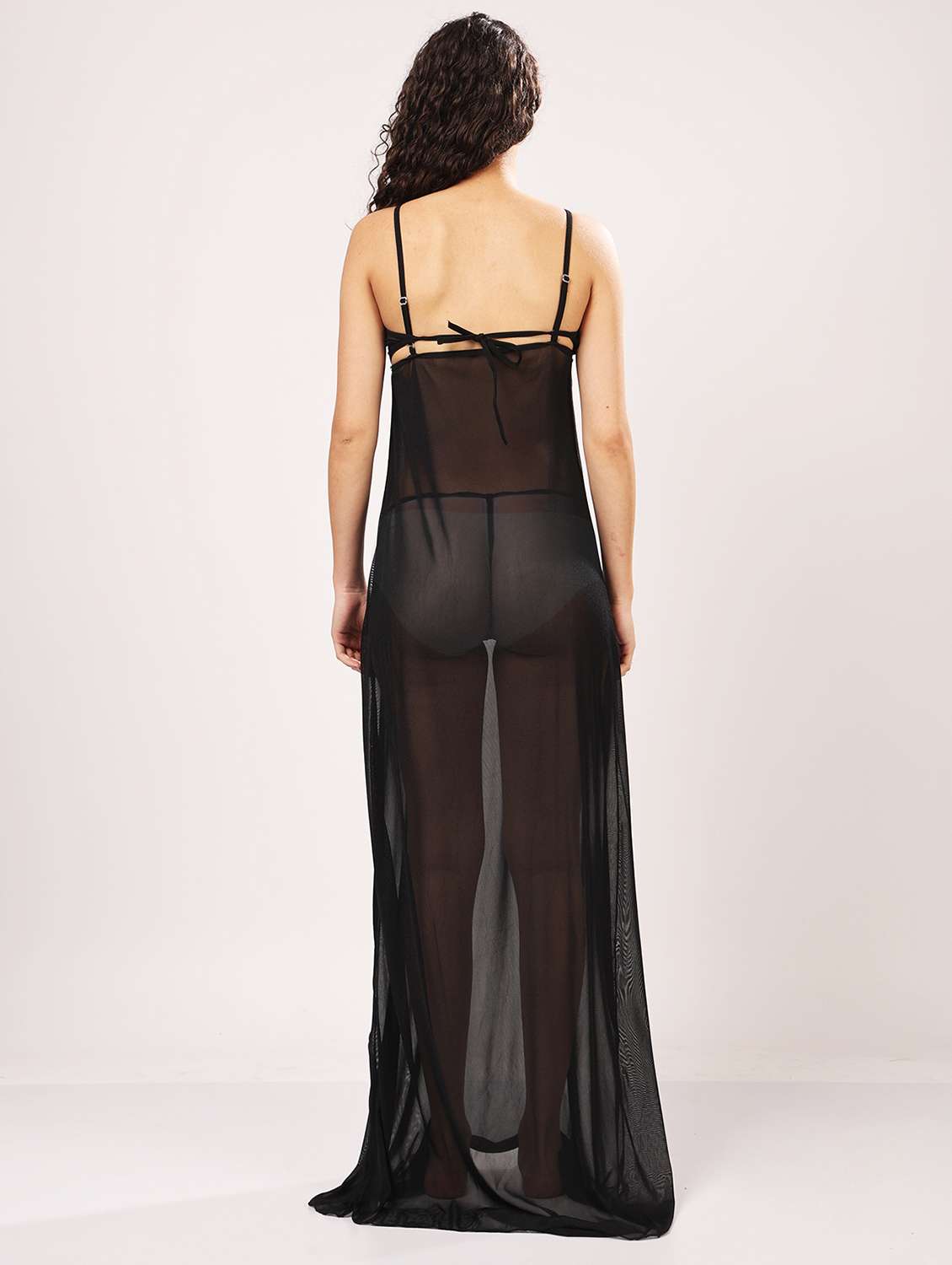 women embellished shoulder strap babydoll set - 21958501 -  Standard Image - 3