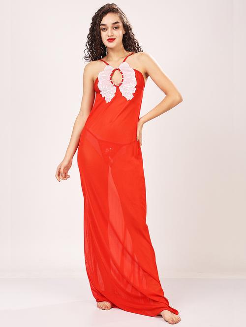 women embellished shoulder strap babydoll set - 21958504 -  Standard Image - 0