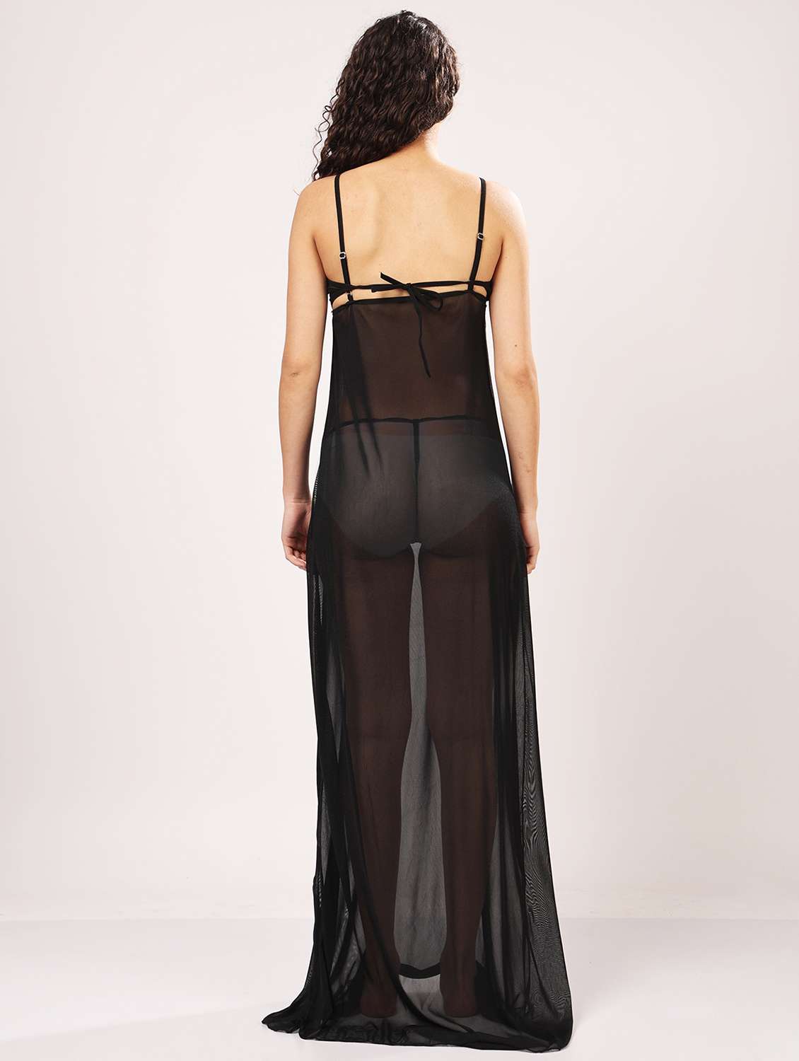 women embellished shoulder strap babydoll set - 21958511 -  Standard Image - 3