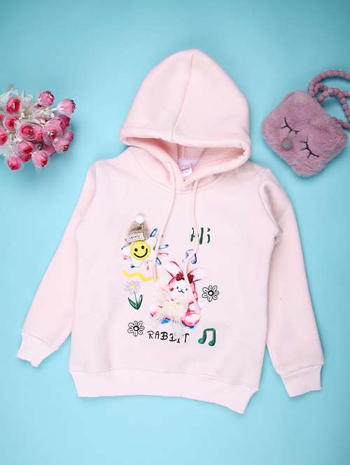 girls printed long sleeve hooded swwatshirt  - 21958699 -  Standard Image - 0