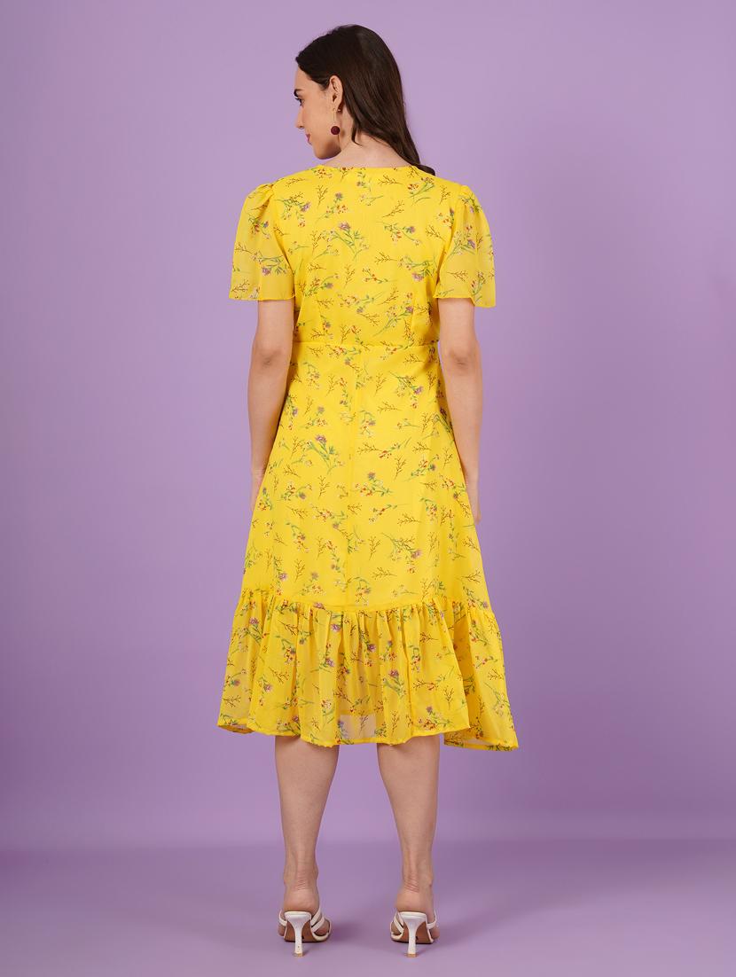women floral print puff sleeve tiered dress - 21959256 - Standard Image - 5