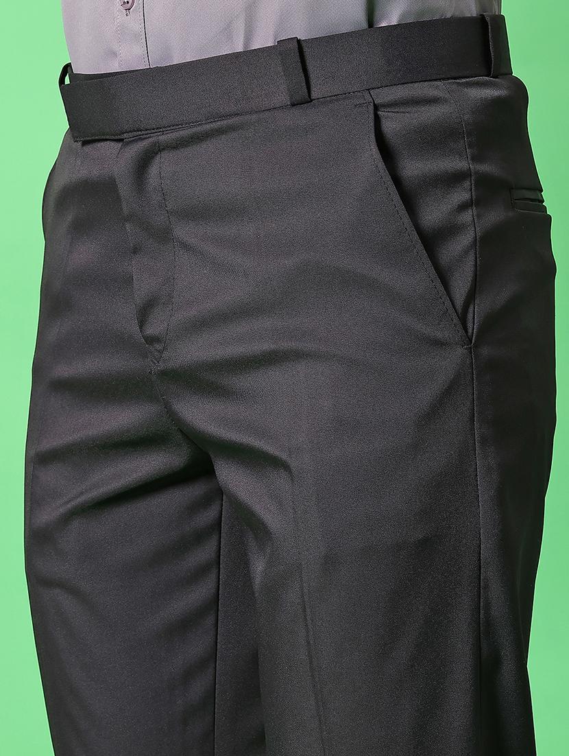 men solid mid rise regular fit formal trouser - 21959338 - Standard Image - 5