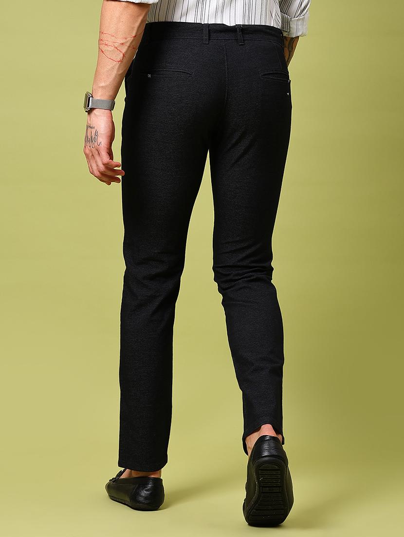 men solid mid rise flat front casual chinos - 21959339 - Standard Image - 3