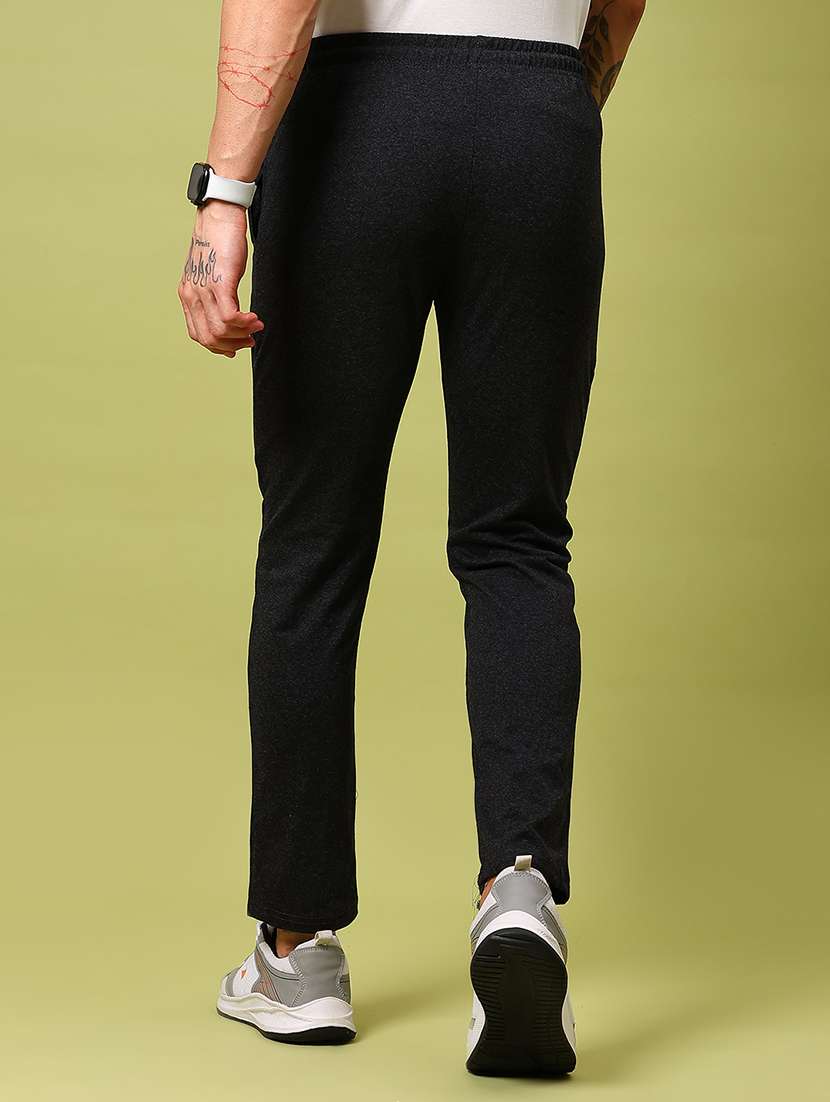 men solid mid rise full length track pant - 21959346 -  Standard Image - 3