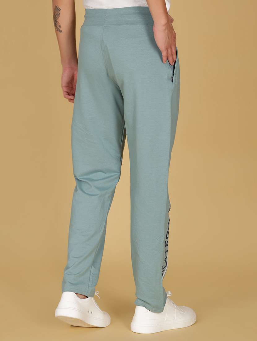 men placement print mid rise full length track pant - 21959349 -  Standard Image - 3