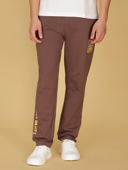 men placement print mid rise full length track pant - 21959350 - Standard Image - 0