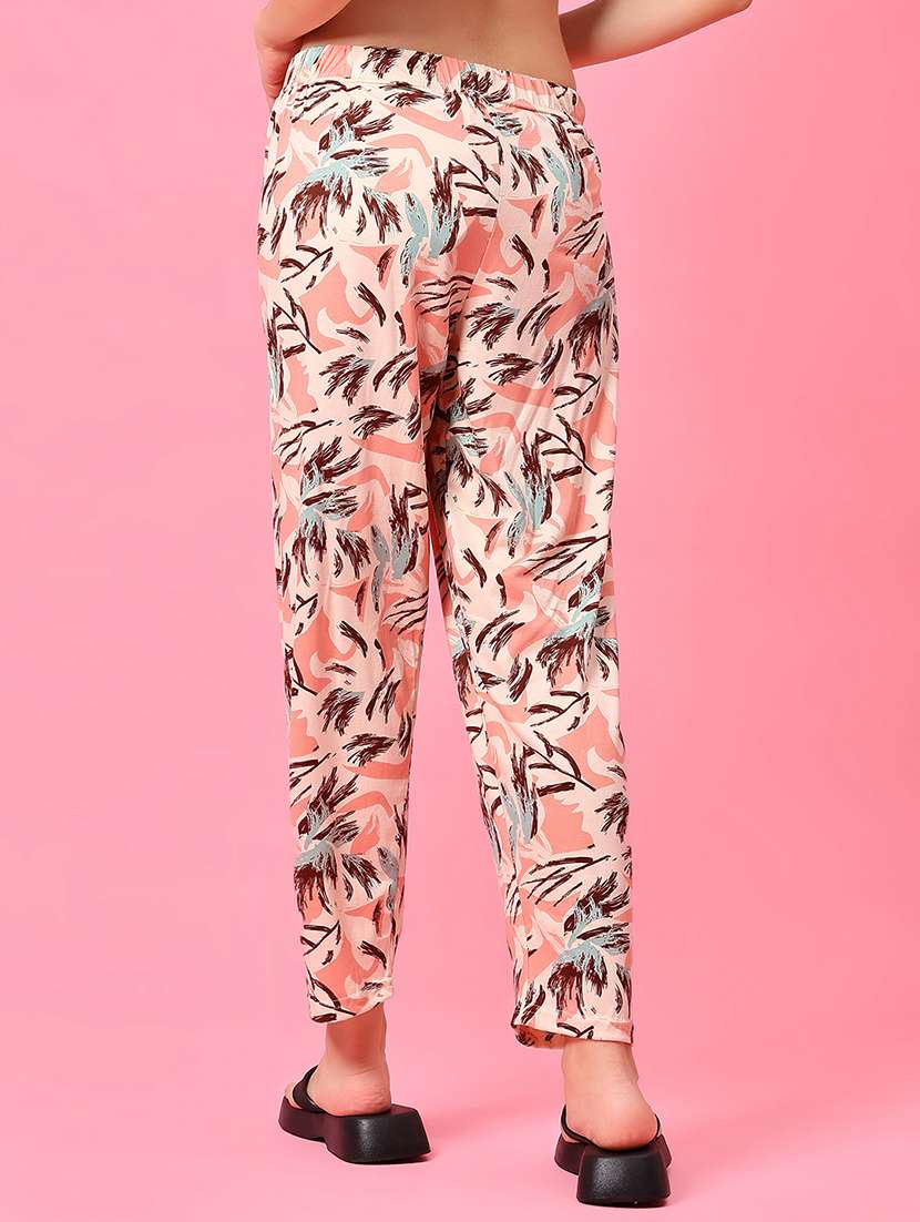 women pink printed mid rise pajama - 21959428 -  Standard Image - 3