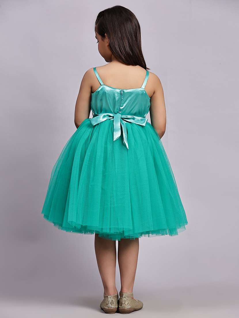 girls embellished shoulder strap fit & flare dress - 21959599 -  Standard Image - 3