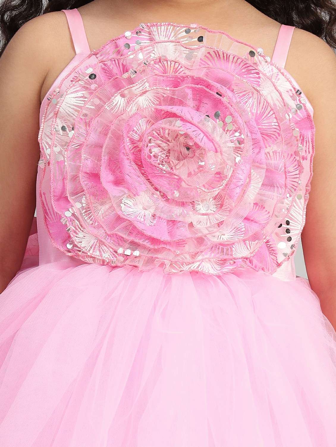 girls embellished shoulder strap fit & flare dress - 21959600 -  Standard Image - 5