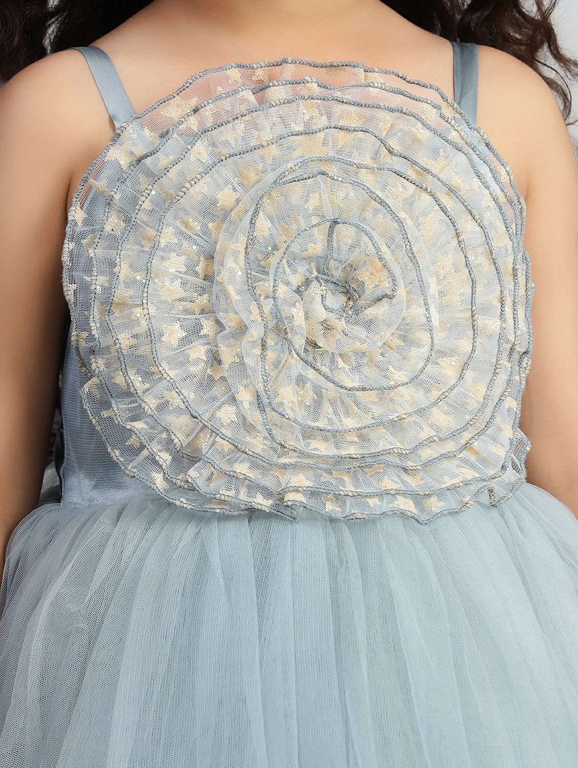 girls embellished shoulder strap fit & flare dress - 21959601 -  Standard Image - 5