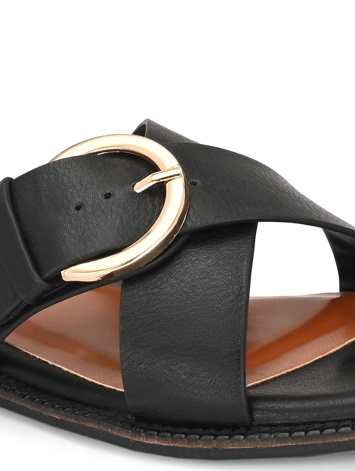 women black slip on sandal - 21959631 -  Standard Image - 5