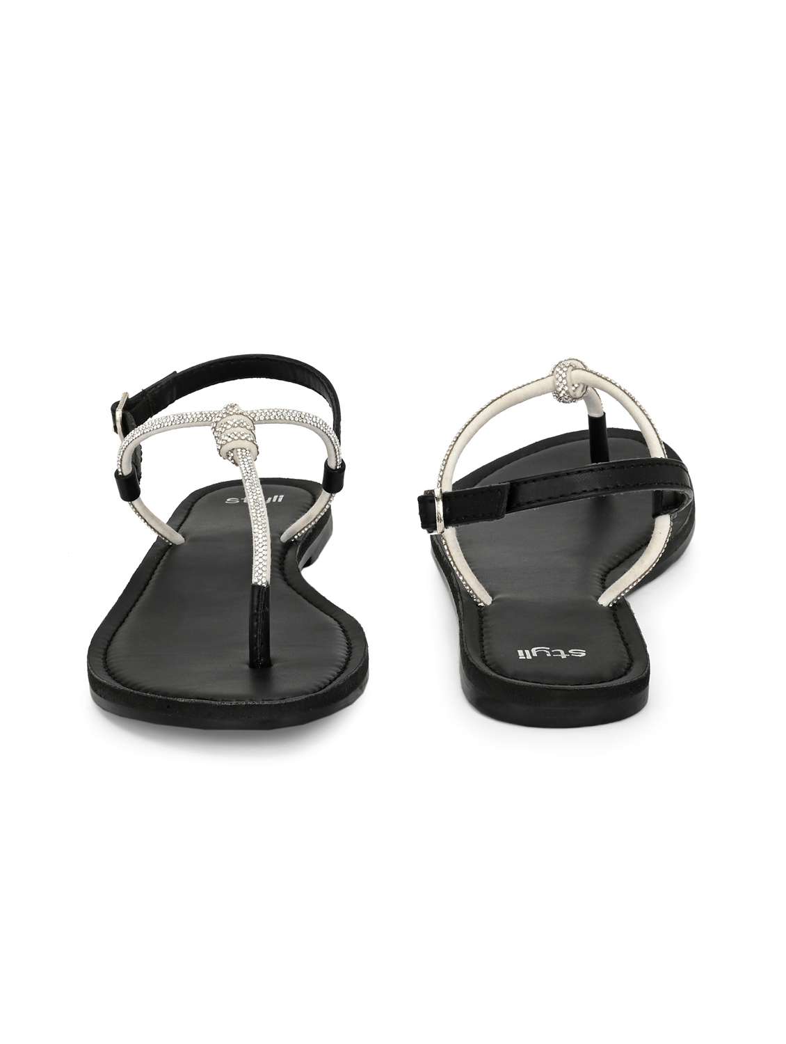 women black ankle strap sandal - 21959638 -  Standard Image - 3