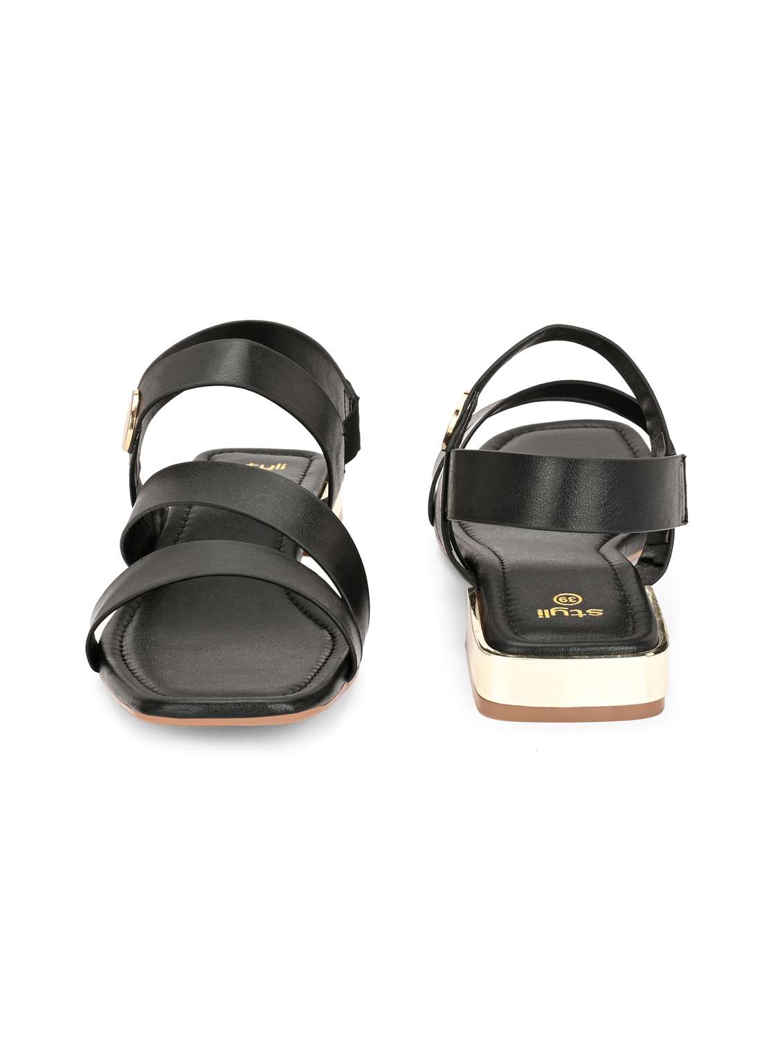 women black back strap sandal - 21959644 - Standard Image - 3