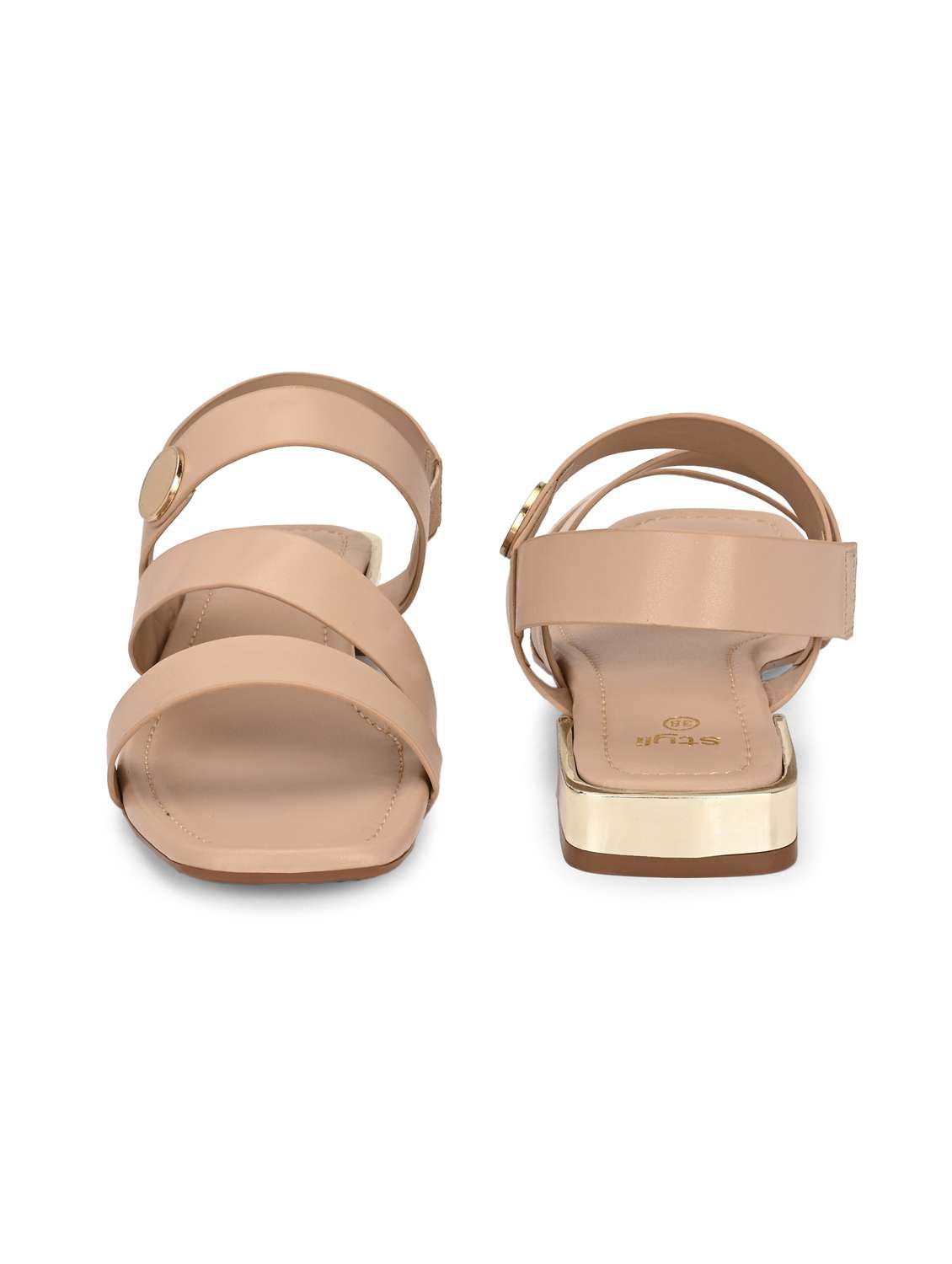 women beige back strap sandal - 21959645 - Standard Image - 3