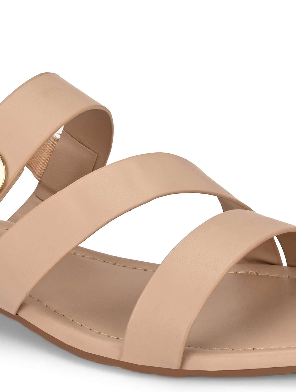 women beige back strap sandal - 21959645 - Standard Image - 5