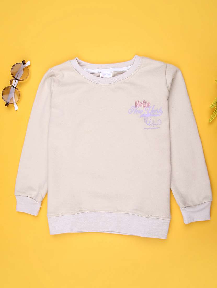 girls printed long sleeve swwatshirt 