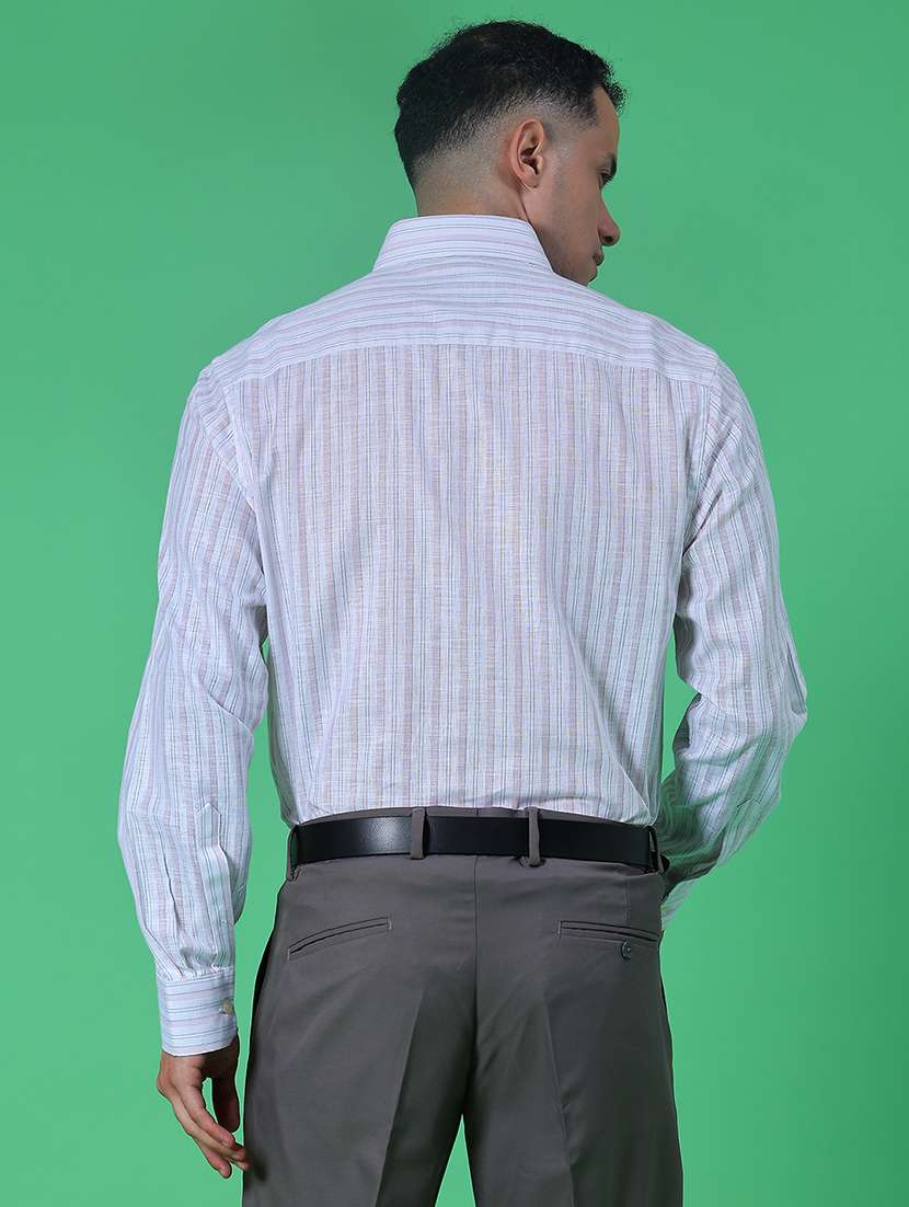 men striped collared long sleeve shirt - 21959654 -  Standard Image - 3