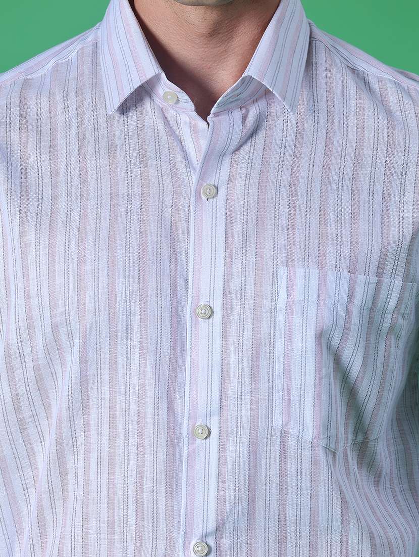 men striped collared long sleeve shirt - 21959654 -  Standard Image - 5