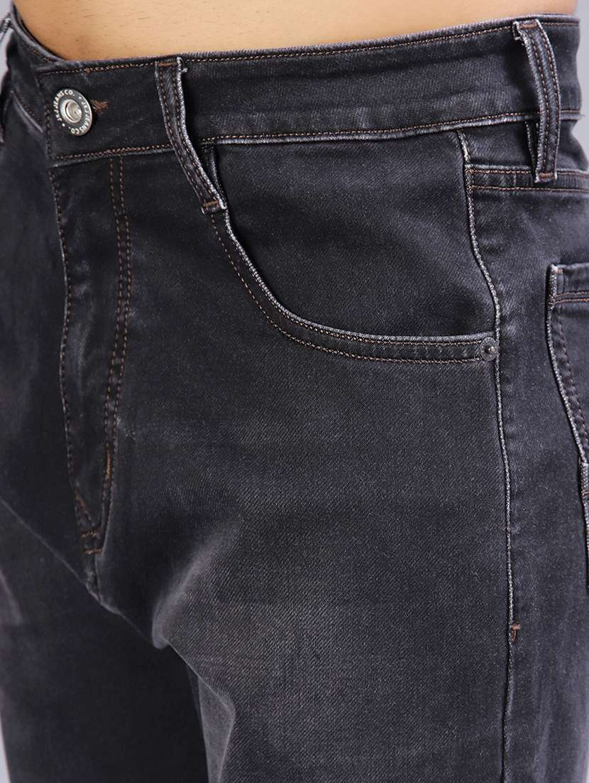 men solid mid rise slim fit jeans - 21959668 -  Standard Image - 5