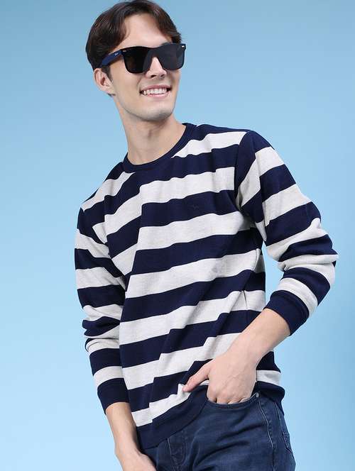 men striped long sleeve regular fit pullover - 21959685 -  Standard Image - 0