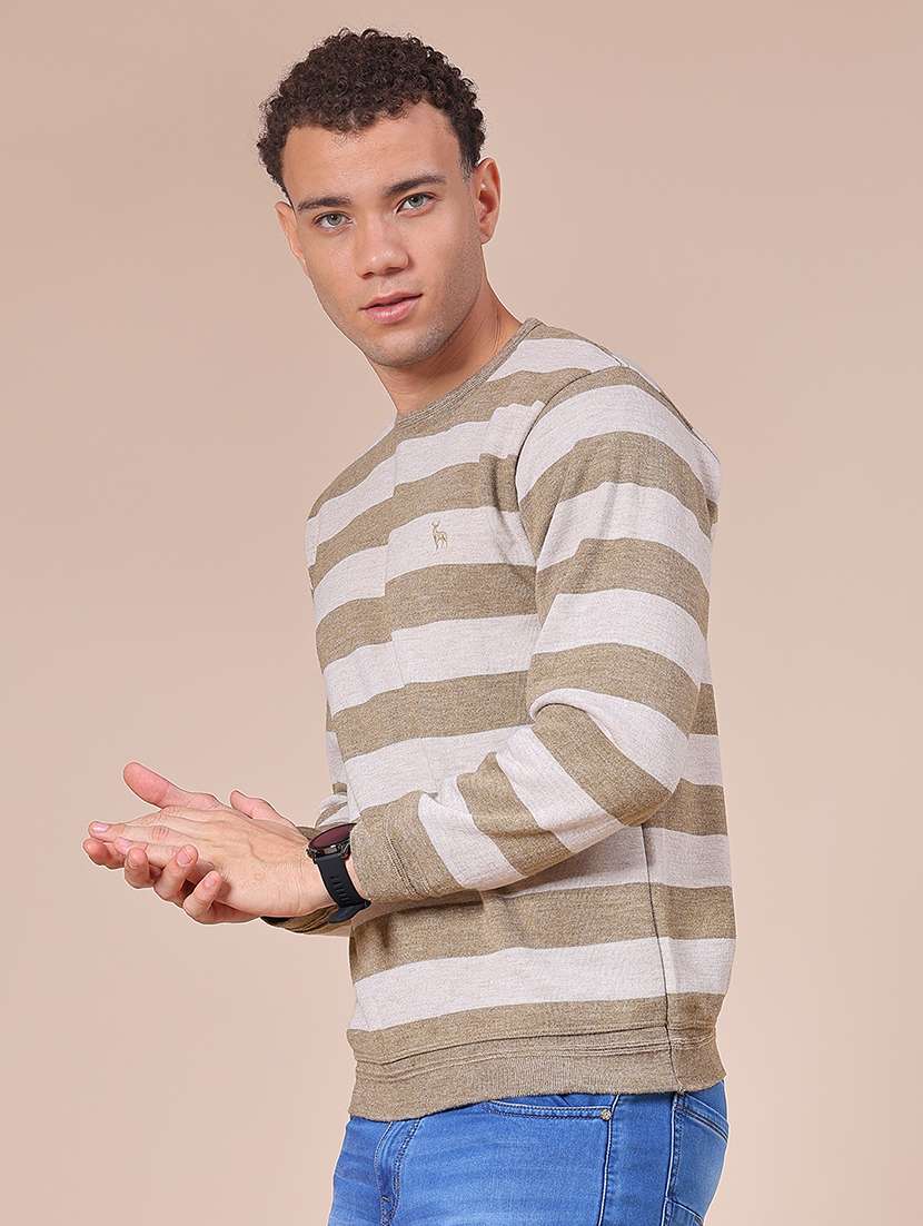 men striped long sleeve regular fit pullover - 21959686 -  Standard Image - 5