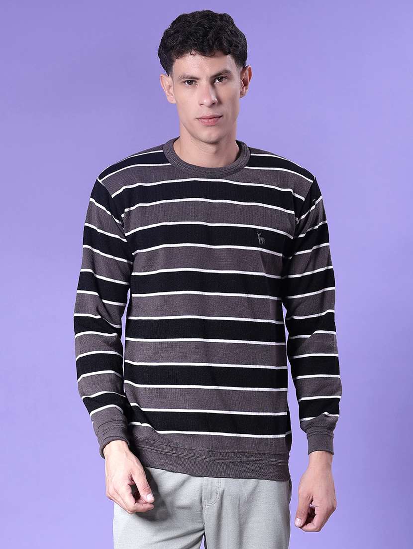 men striped long sleeve regular fit pullover - 21959703 -  Standard Image - 3