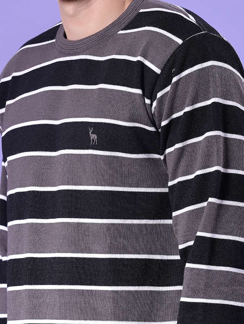 men striped long sleeve regular fit pullover - 21959703 -  Standard Image - 5
