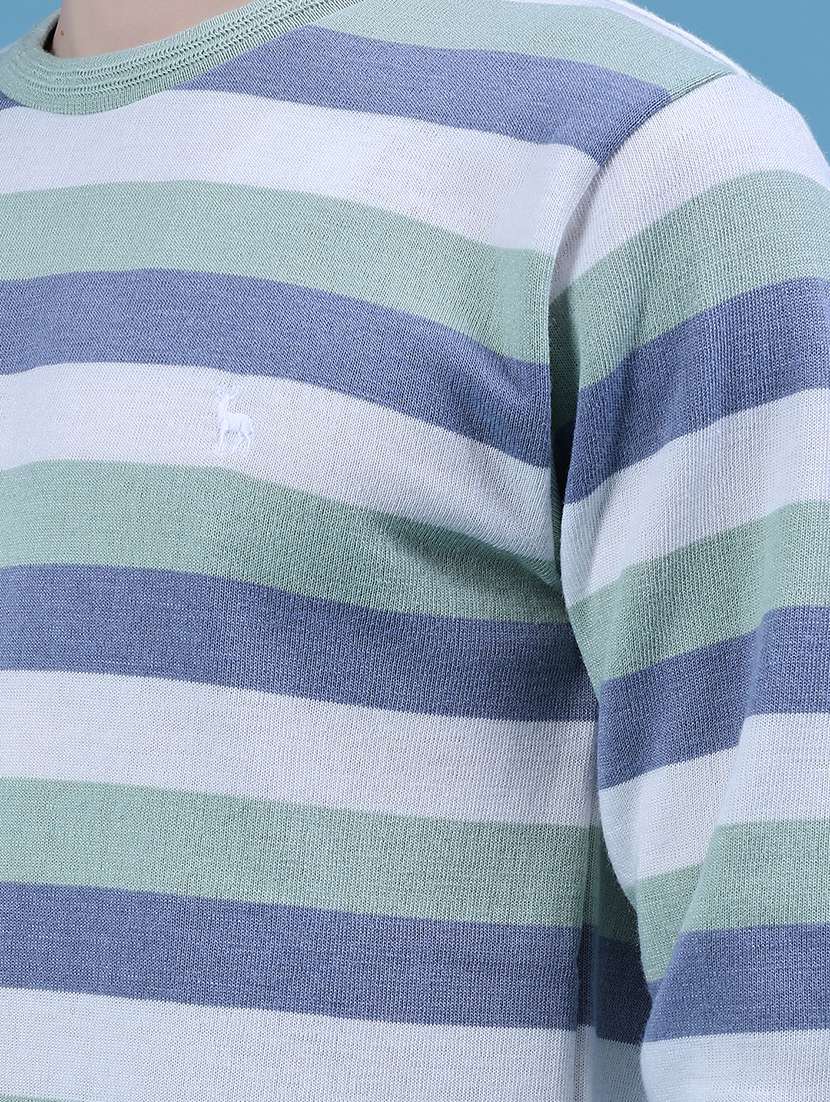 men striped long sleeve regular fit pullover - 21959705 -  Standard Image - 3