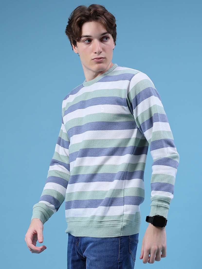 men striped long sleeve regular fit pullover - 21959705 -  Standard Image - 5