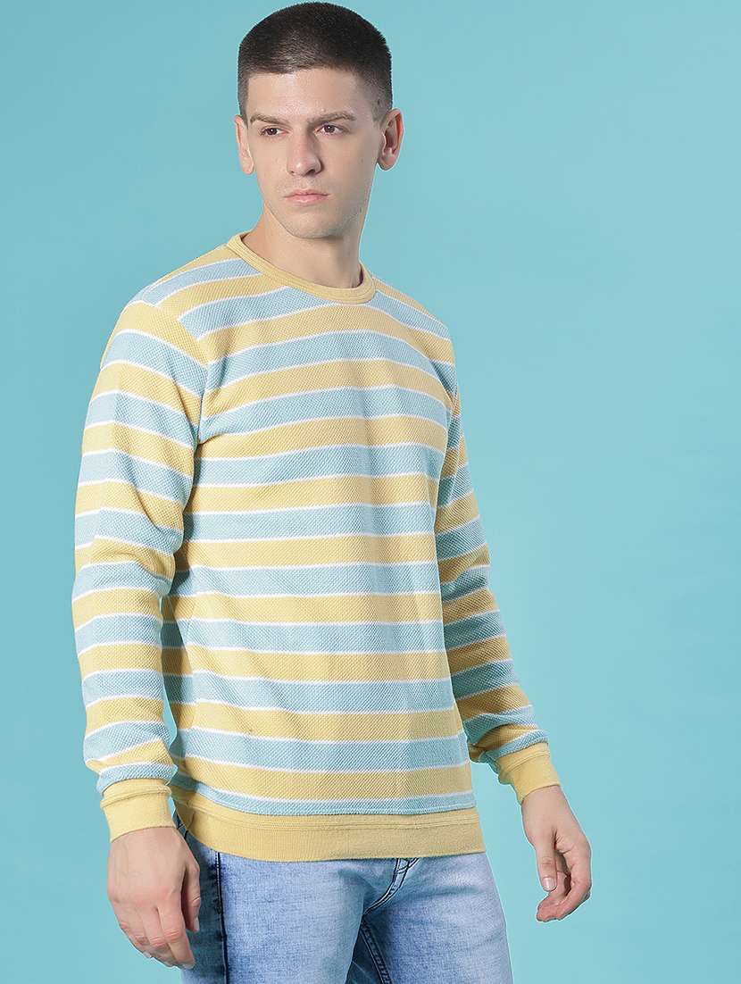 men striped long sleeve regular fit pullover - 21959707 -  Standard Image - 5