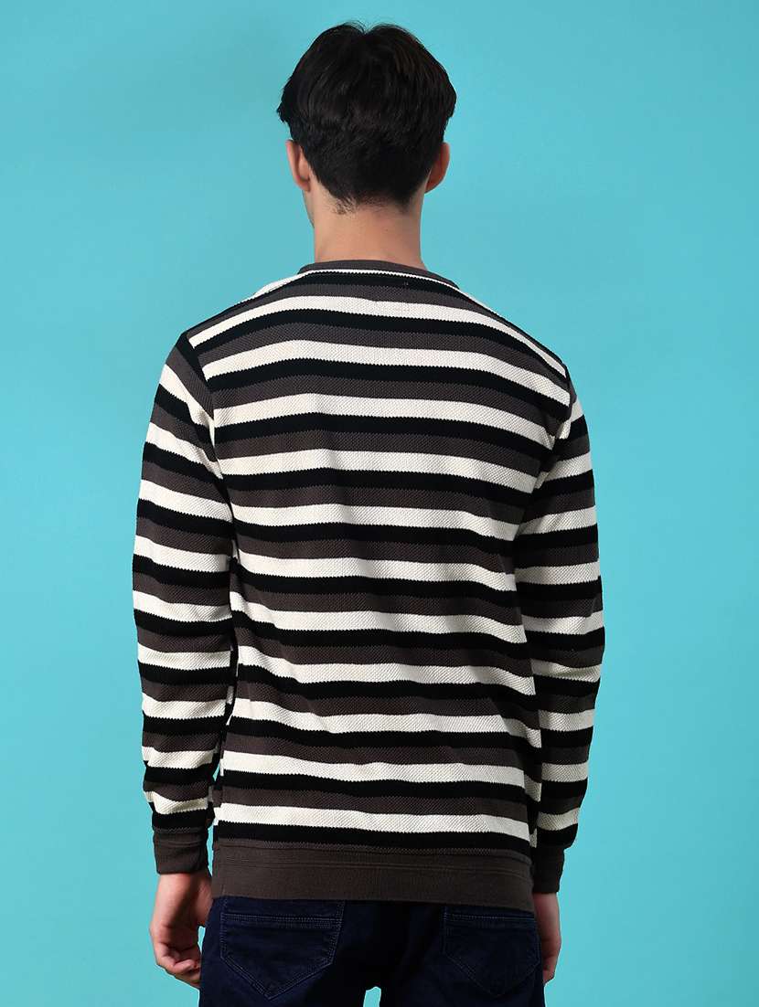 men striped long sleeve regular fit pullover - 21959708 -  Standard Image - 3