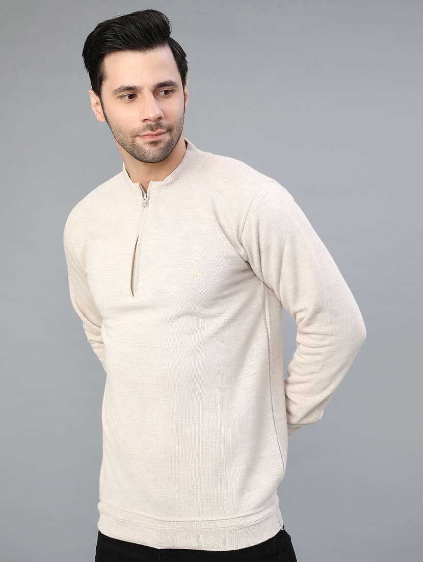 men solid long sleeve regular fit pullover  - 21959709 -  Standard Image - 3