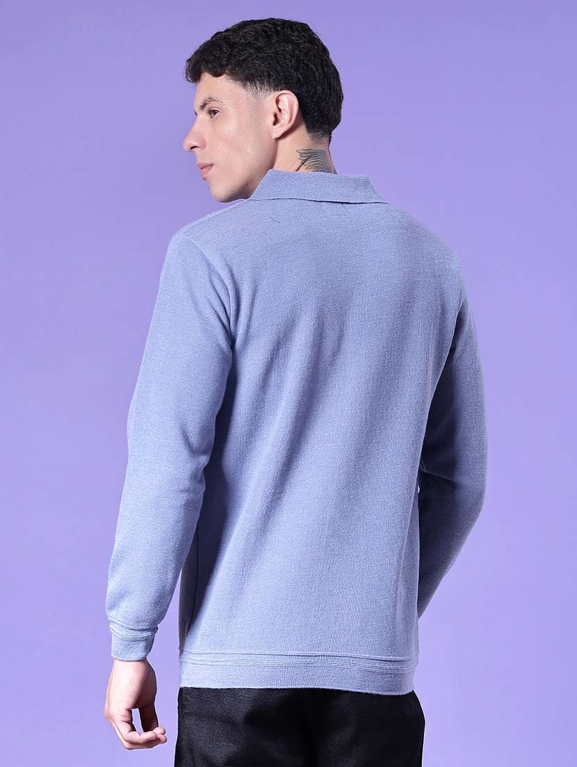men solid long sleeve regular fit pullover - 21959712 -  Standard Image - 3