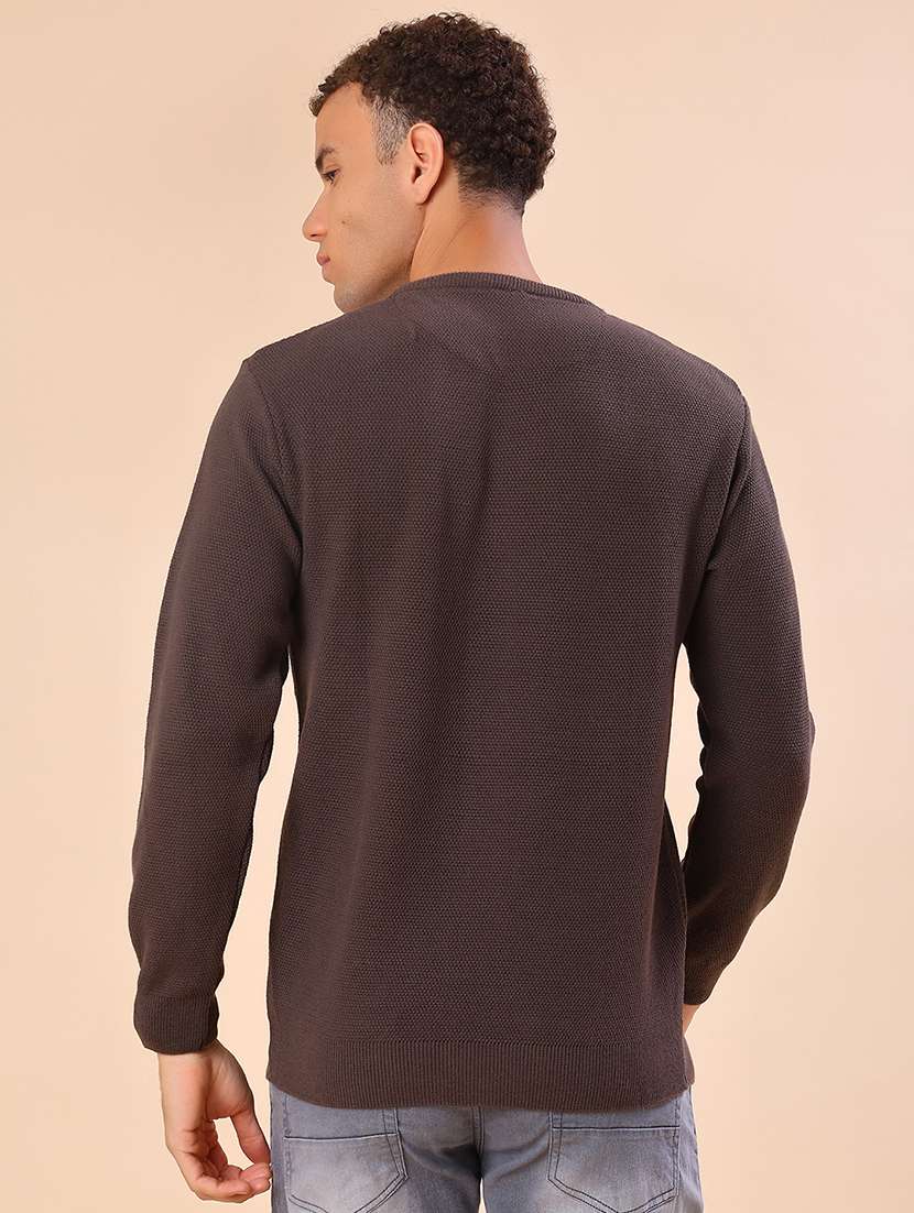 men self design long sleeve regular fit pullover - 21959713 -  Standard Image - 3