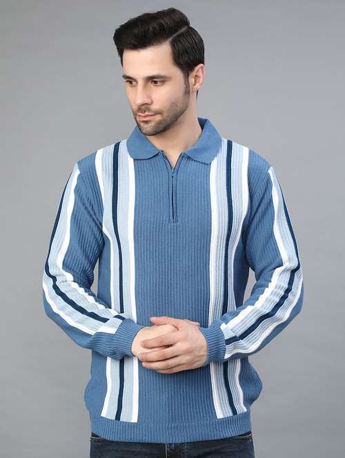 men striped long sleeve regular fit pullover  - 21959720 -  Standard Image - 0