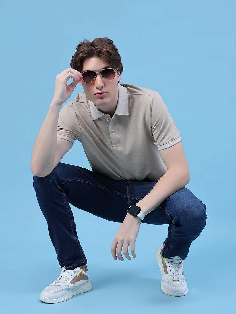 men solid short sleeve regular fit polo t-shirt - 21959774 -  Standard Image - 3