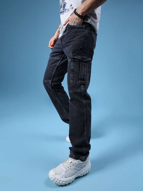 dark grey cotton polyester denim jeans - 21959775 - Standard Image - 0