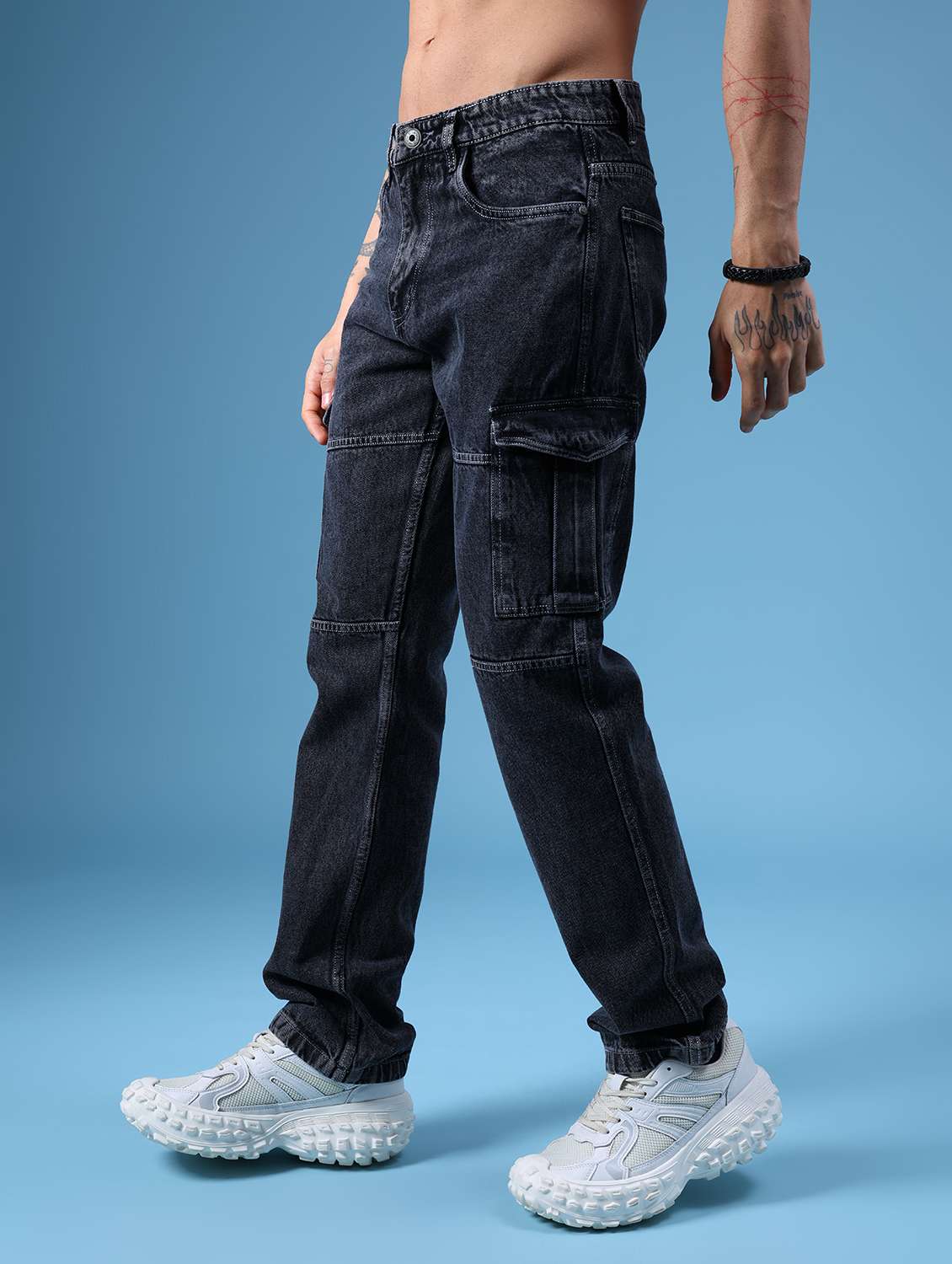 dark grey cotton polyester denim jeans - 21959775 - Standard Image - 5