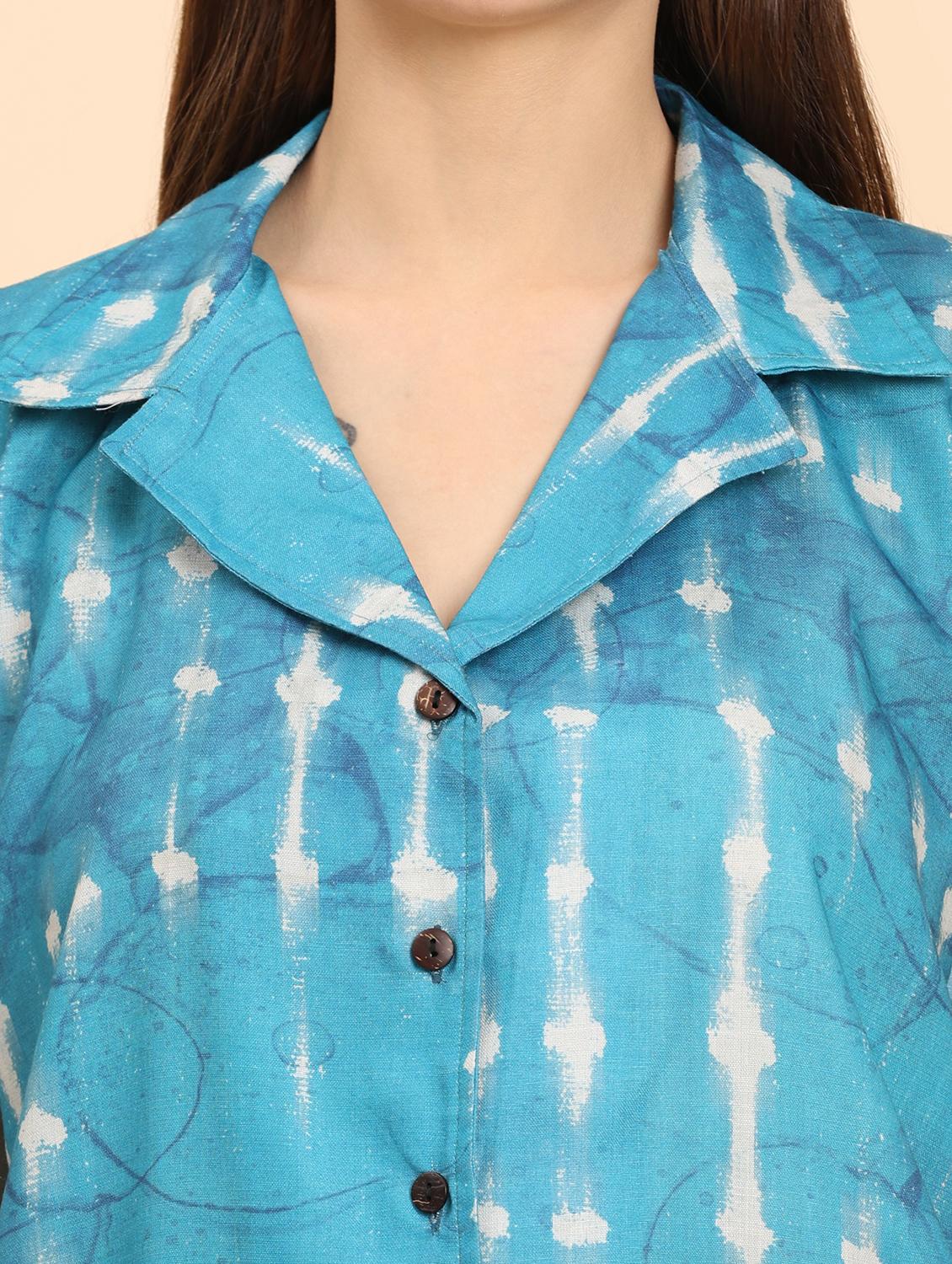 women printed shirt and trouser co-ord set - 21959822 - Standard Image - 5
