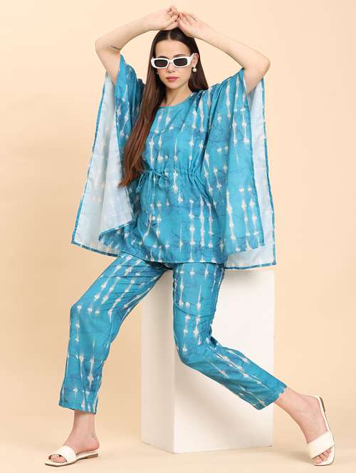 women tie & dye top and trouser co-ord set - 21959827 - Standard Image - 0