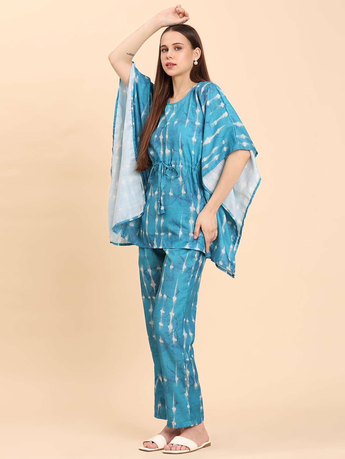women tie & dye top and trouser co-ord set - 21959827 - Standard Image - 3