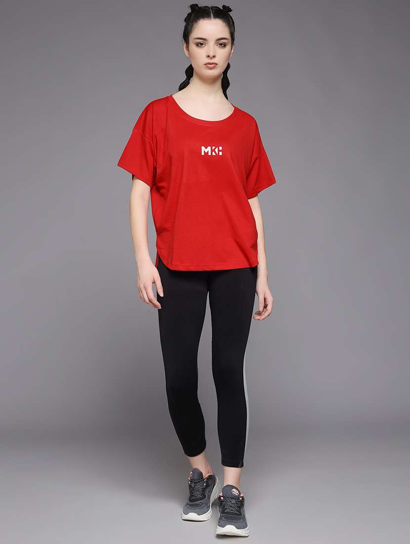 women typography prnted dri-fit sports t-shirt - 21959861 -  Standard Image - 5