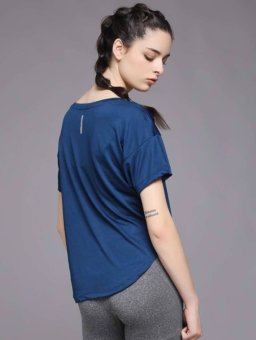 women typography prnted dri-fit sports t-shirt - 21959863 -  Standard Image - 3