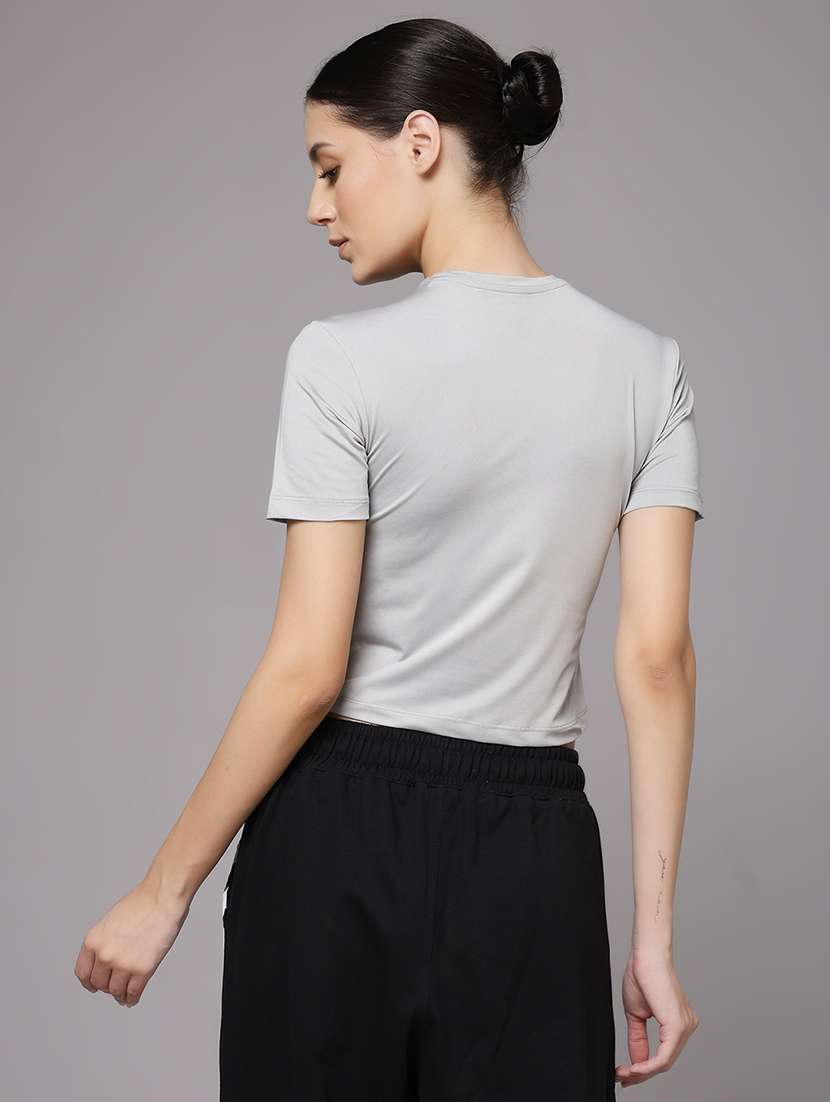 women printed dri-fit crop sports t-shirt - 21959872 -  Standard Image - 3