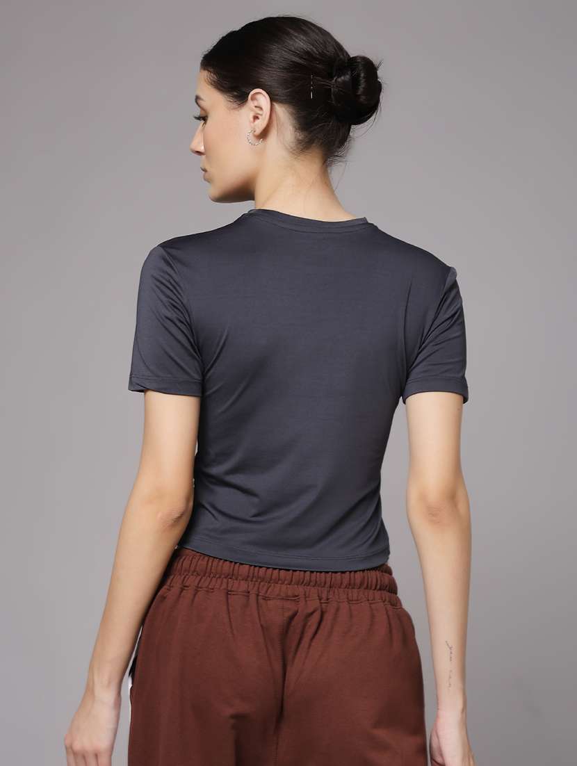 women printed dri-fit crop sports t-shirt - 21959874 -  Standard Image - 3