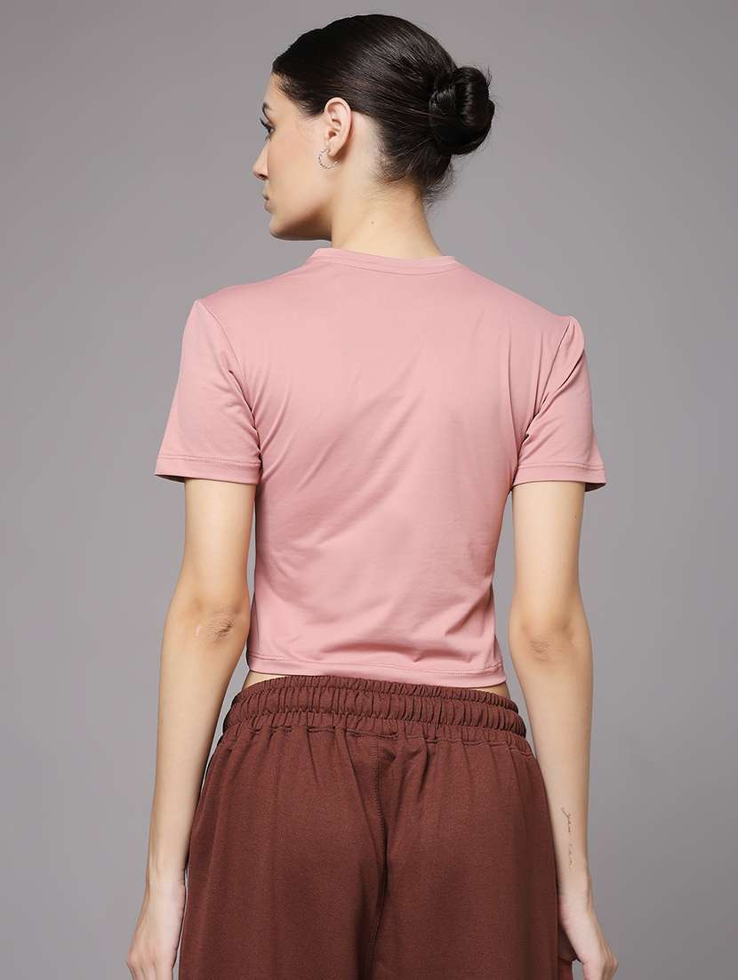 women printed dri-fit crop sports t-shirt - 21959875 -  Standard Image - 3