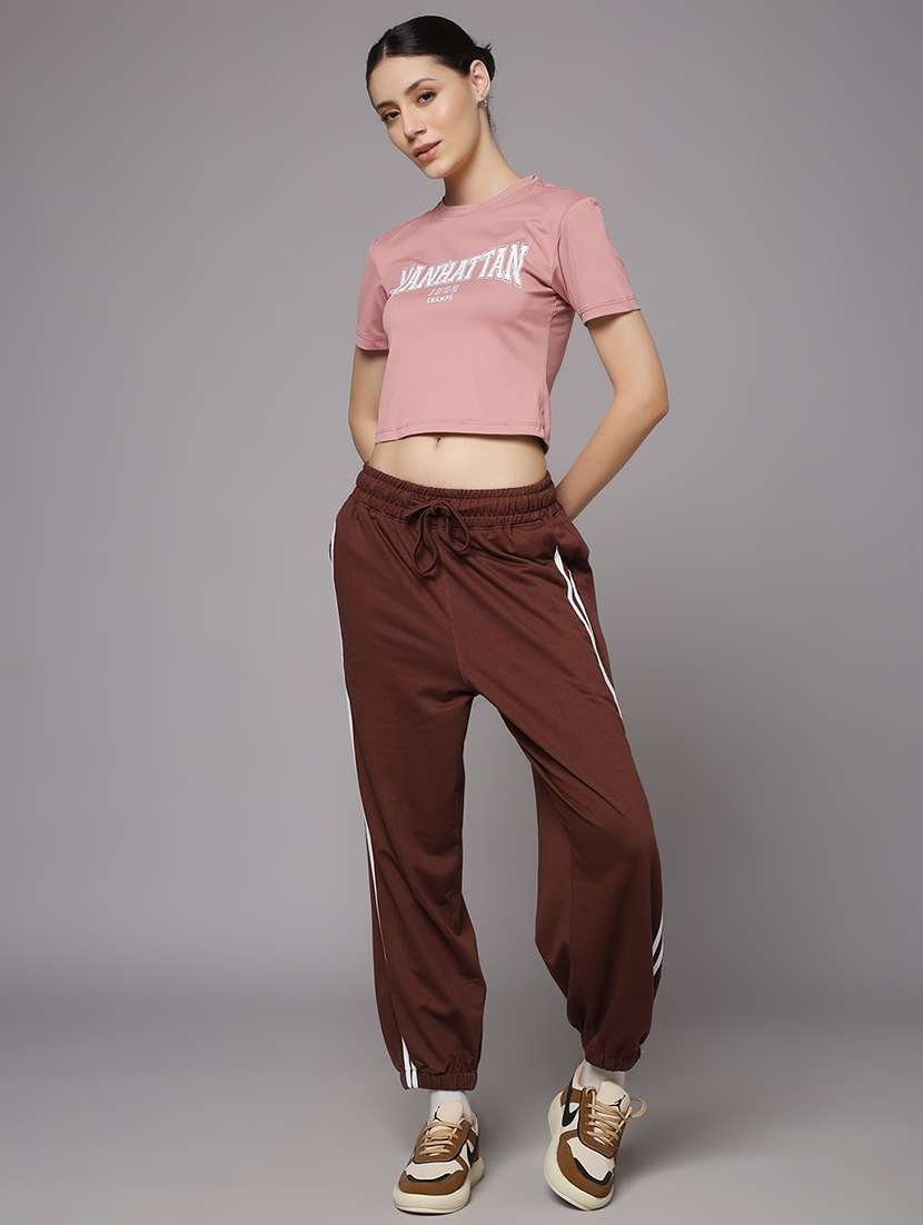 women printed dri-fit crop sports t-shirt - 21959875 -  Standard Image - 5