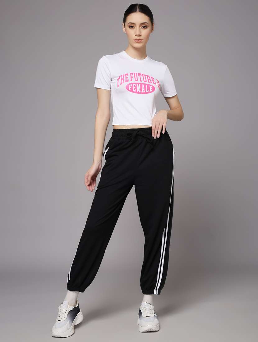 women printed dri-fit crop sports t-shirt - 21959876 -  Standard Image - 5