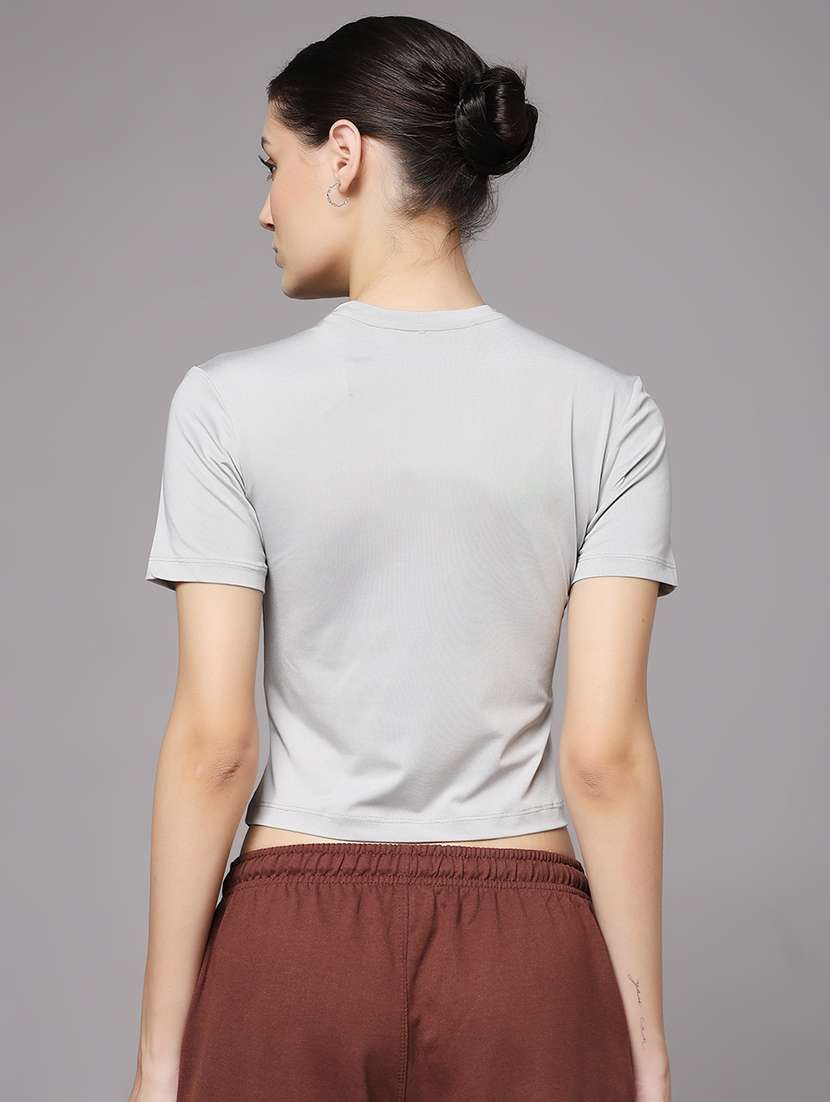 women printed dri-fit crop sports t-shirt - 21959877 -  Standard Image - 3